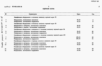 Состав альбома. Типовой проект 901-3-222.86Альбом 7 Спецификации оборудования. Часть1 — Отстойники и фильтры. Часть 2 — Вихревые смесители.  