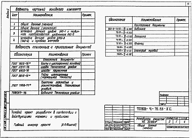 Состав альбома. Типовой проект 901-4-77с.84Альбом 2 Технологические трубопроводы и сигнализация резервуаров емк. 50...20000 м3.