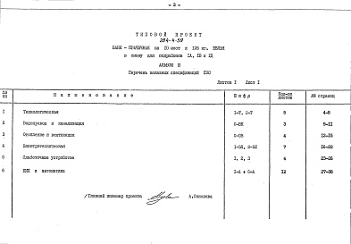 Состав альбома. Типовой проект 284-4-59Альбом 3 Заказные спецификации.