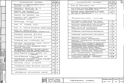 Состав альбома. Типовой проект 221-1-313Альбом 1  Архитектурно-строительные и технологические чертежи    