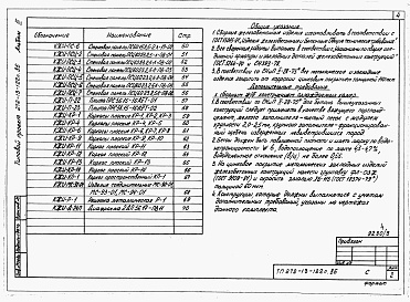 Состав альбома. Типовой проект 272-13-122п.86Альбом 3 Чертежи строительных изделий.         