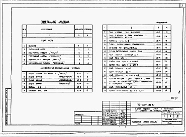 Состав альбома. Типовой проект 184-000-633.87Альбом 1 Архитетктурно-строительные чертежи, электрооборудование и газоснабжение