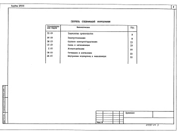 Состав альбома. Типовой проект 810-1-13.86Альбом 18 Производственно-вспомогательные и бытовые помещения. Спецификация оборудования