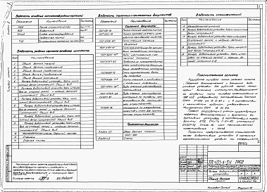 Состав альбома. Типовой проект 403-1-54Альбом 2 Водоотливная установка производительностью 16 м3/ч и напором 0,49033 МПа (50 м водяного столба).   