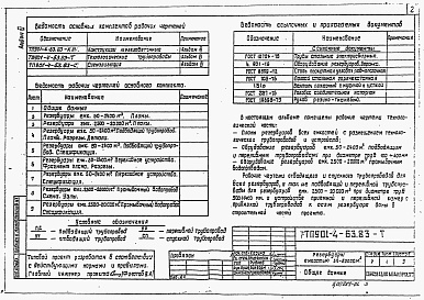 Состав альбома. Типовой проект 901-4-62.83Альбом 6 Технологические трубопроводы и сигнализация для резервуаров емкостью 50-20000 м3 (из тп 901-4-63.83)