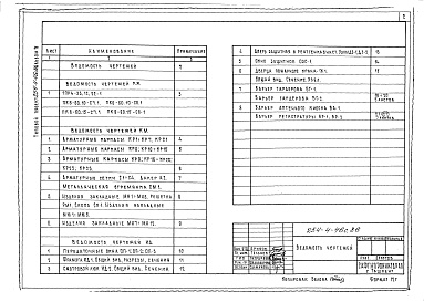 Состав альбома. Типовой проект 254-4-46с.86Альбом 4 Изделия железобетонные, деревянные и металлические