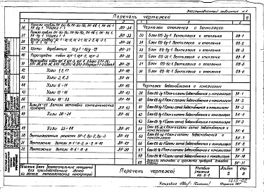 Состав альбома. Типовой проект 416-0-4Альбом 2 Архитектурно-строительные, сантехнические и электротехнические чертежи