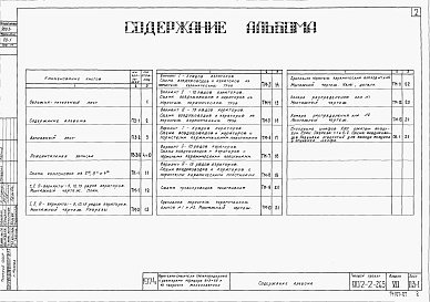 Состав альбома. Типовой проект 902-2-269Альбом 7 Технологическая и сантехническая части   