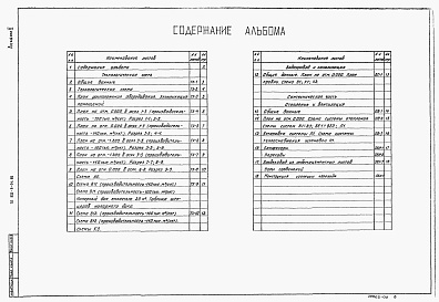 Состав альбома. Типовой проект 902-9-34.85Альбом 2 Технологическая, сантарно-техническая части    