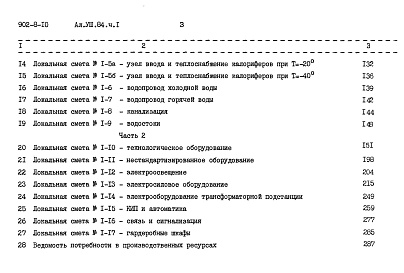 Состав альбома. Типовой проект 901-8-10.83Альбом 8 Сметы. Часть1, часть2      