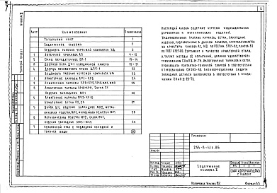 Состав альбома. Типовой проект 254-8-41с.86Альбом 2 Изделия заводского изготовления