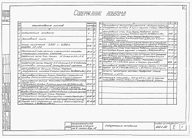 Состав альбома. Типовой проект 902-1-22Альбом 5 Архитектурно-строительная часть (глубина заложения подводящего коллектора 7 м). Подземная часть