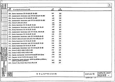 Состав альбома. Типовой проект 81-014.84Альбом 14 Железобетонные изделия. Часть 10, раздел 10.1-1, 10.1-2, 10.1-6, 10.1-4