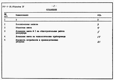 Состав альбома. Типовой проект 901-4-86.86Альбом 4 Сметы.    