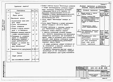 Состав альбома. Типовой проект 904-02-16.85Альбом 0 Часть 1. Рекомендации по применению. Пояснительная записка. Технологические схемы.      