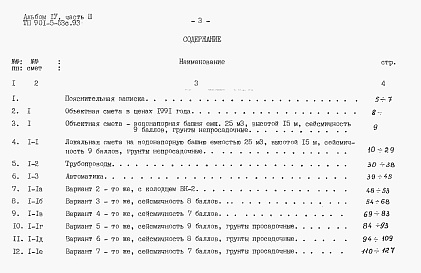 Состав альбома. Типовой проект 901-5-53с.93Альбом 4 Сметы.    Часть 1. Башня ВБР-15У-12с.    Часть 2. Башня ВБР-25У-12с.    Часть 3. Башня ВБР-25У-15с.    Часть 4. Башня ВБР-50У-18-1с.    Часть 5. Башня ВБР-50У-18-2с.     