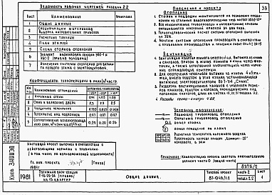 Состав альбома. Типовой проект 87-048/1.2Альбом 4 Части 1.85, 2,3,4,5,6 Архитектурно-строительные чертежи, отопление и вентиляция, водоснабжение и канализация, газоснабжение, электрооборудование, устройства связи выше отм.0.000