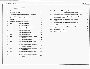 Состав альбома. Типовой проект 264-12-280.87Альбом 2 Сметы