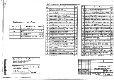 Состав альбома. Типовой проект 224-1-491.86Альбом 1 Архитектурно-строительная часть выше отметки 0.000. Металлические конструкции фонаря и перегородок. Технология. Кинотехнология