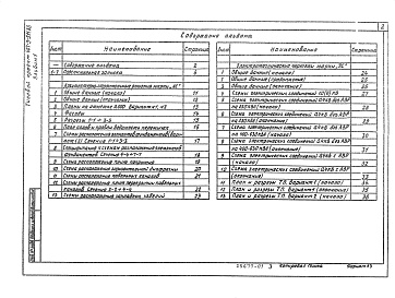 Состав альбома. Типовой проект 407-3-511.88Альбом 1 Пояснительная записка. Архитектурно-строительные решения. Электротехническая часть и опросные листы