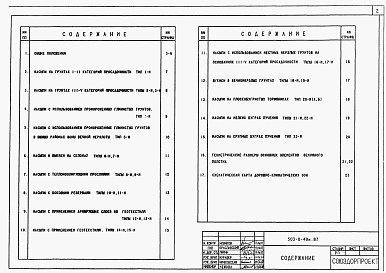 Состав альбома. Типовой проект 503-0-49м.87Альбом 1 Земляное полотно автомобильных дорог общего пользования. Грунты вечномерзлые