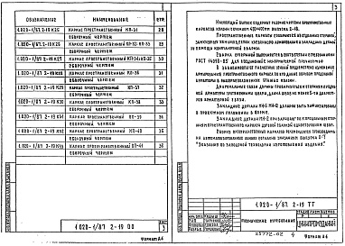 Состав альбома. Серия 1.020-1/87 КонструкцииВыпуск 2-19 Колонны из бетона класса В30 для зданий с высотой этажей 4,8; 4,8 (6,0) и 3,6 м. Пространственные каркасы. Рабочие чертежи