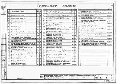 Состав альбома. Типовой проект 902-1-34Альбом 3 Архитектурно-строительная часть (глубина заложения подводящего коллектора 5,5 и 7.0 м). Надземная часть и общие чертежи, узлы и детали.