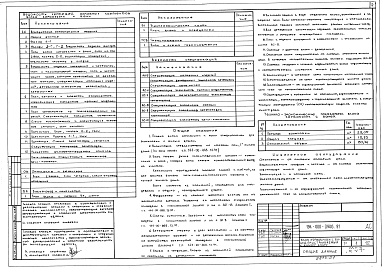 Состав альбома. Типовой проект 194-000-0906.91Альбом 1 Архитектурно-строительные решения. Отопление и вентиляция. Водопровод и канализация. Электротехническая часть. Газоснабжение