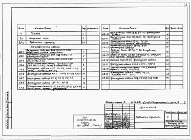 Состав альбома. Типовой проект 223-1-408.83Альбом 6 Изделия заводского изготовления /из т.п. 223-1-401.83/     