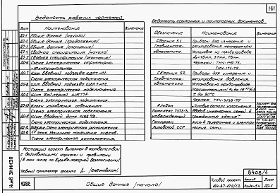 Состав альбома. Типовой проект 164-87-122/1.2Альбом 4 Части 1.85, 2,3,5,6 Архитектурно- строительные чертежи выше отм.0.000 Жилой блок