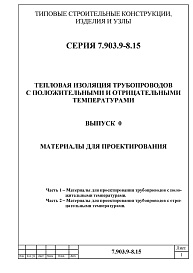 Состав альбома. Серия 7.903.9-8.15 ТепловаяВыпуск 0 Материалы для проектирования.