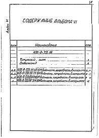 Состав альбома. Типовой проект 406-9-333.88Альбом 6 Ведомости потребности в материалах.