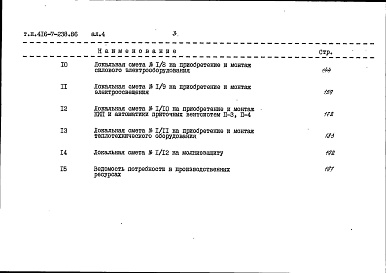 Состав альбома. Типовой проект 416-7-238.86Альбом 4 Сметы