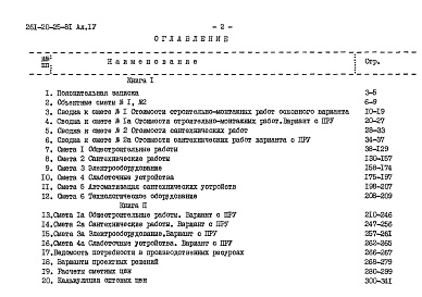 Состав альбома. Типовой проект 261-20-25-81.86Альбом 4 Сметы книга 1