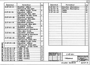 Состав альбома. Серия 5.407-151 УстановкаВыпуск 1 Узлы установки светильников на железобетонных фермах. Рабочие чертежи