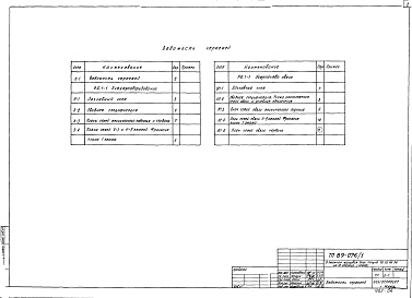 Состав альбома. Типовой проект 89-076/1Альбом 14 Устройства связи (6.1-1)