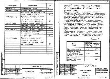 Состав альбома. Серия 1.424.1-5 КолонныВыпуск 7 Ведомости расхода материалов