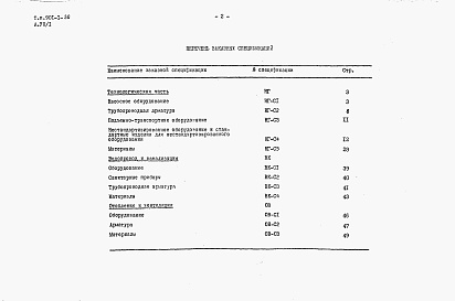 Состав альбома. Типовой проект 901-1-30Альбом 7 Часть 1 Заказные спецификации (при установке насосов типа А)