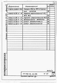 Состав альбома. Типовой проект 816-9-43.86Альбом 3 Изделия заводского изготовления