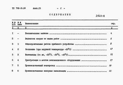Состав альбома. Типовой проект 708-24.86Альбом 10 Сметы на строительную часть приемного устройства.