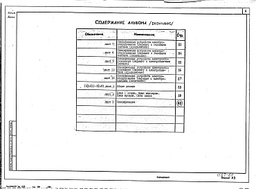 Состав альбома. Типовой проект 143-216-12Альбом 1 Архитектурно-строительные чертежи. Чертежи по инженерному оборудованию