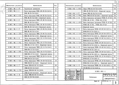 Состав альбома. Серия 3.503.1-96 СопряженияВыпуск 1-1 Конструкции сопряжения. Сборные железобетонные элементы. Рабочие чертежи
