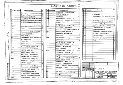 Состав альбома. Типовой проект 501-3-9Альбом 1 Общая пояснительная записка. Технологические, строительные , санитарно-технические и электротехнические чертежи    