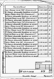 Состав альбома. Типовой проект 403-3-078.88Альбом 7 Сметы и ведомости потребности в материалах. Книга 1