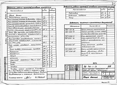 Состав альбома. Типовой проект 403-1-43Альбом 4 Ниши электротехнического оборудования. Электротехническая часть.  
