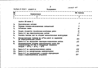 Состав альбома. Типовой проект 264-15-50.83Альбом 6 Сметы