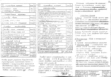 Состав альбома. Типовой проект 903-1-21/71Альбом 1-3 Тепломеханическая часть