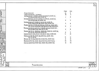 Состав альбома. Серия 1.231-5 ПанелиВыпуск 3 Панели перегородок для каркасно-панельных зданий с высотой этажа 4,2 м. Рабочие чертежи 
