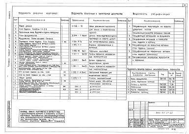 Состав альбома. Типовой проект 264-22-27.85Альбом 4 Вариант с хозяйственно-бытовыми помещениями в подвале 