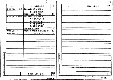 Состав альбома. Серия 1.020-1/87 КонструкцииВыпуск 2-12 Колонны из бетона класса В30 для зданий с высотой этажа 3,3 м. Рабочие чертежи